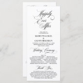 Programme Élégance classique Script noir, Cérémonie Mariage (Devant / Derrière)