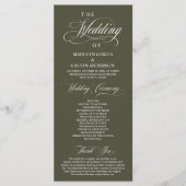 Programme Élégance classique Script noir, Cérémonie Mariage (Devant)