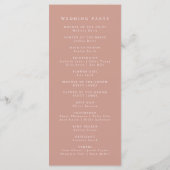 Programme Élégance Moderne Mariage Rose Poussiéreux (Dos)