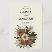 Programme Élégant accent floral et palette de couleurs douce (Devant)