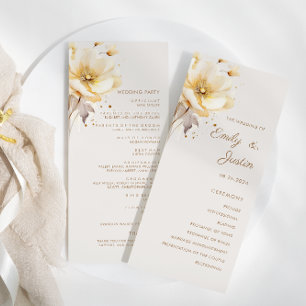 Programme Elégant aquarelle Floral Delicate Mariage