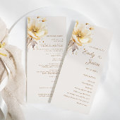 Programme Elégant aquarelle Floral Delicate Mariage