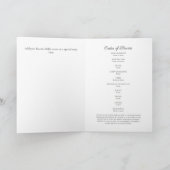 Programme Elégant aquarelle Floral Photo Funeral Memorial (Intérieur)