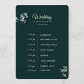 Programme Élégant Baby's breath vert émeraude pour mariage (Devant)