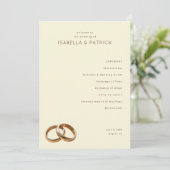 Programme Elegant Beige Wedding Rings (Debout devant)