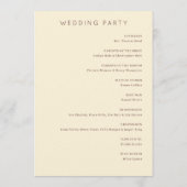 Programme Elegant Beige Wedding Rings (Dos)