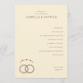 Programme Elegant Beige Wedding Rings (Devant)