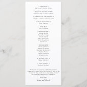 Programme Elegant Black and White Classic Wedding (Dos)