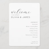 Programme Elegant Black Calligraphy Wedding Ceremony (Devant)