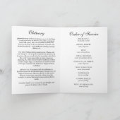 Programme Elégant Black Gold Photos Funérailles Ordre de ser (Intérieur)