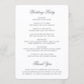 Programme Élégant blason floral aquarelle de mariage (Dos)