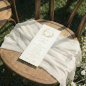 Programme Élégant Blason Vintage Or Mariage Classique
