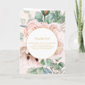Programme Élégant Blush Floral Garden Pastel Mariage plié (Dos)