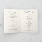 Programme Elegant Blush Garden Folded Wedding Program (Intérieur)