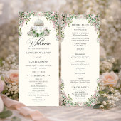 Programme Elegant Blush Garden Wedding Program