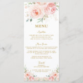 Programme Elégant Blush Rose Floral Gold Fête des mariées Me (Devant)