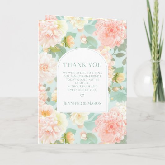 Programme Elégant Boho Chic Floral Mariage pliable (Dos)