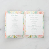 Programme Elégant Boho Chic Floral Mariage pliable (Intérieur)