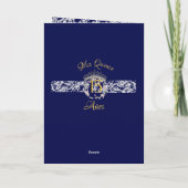 Programme Elegant Boho Navy Argent Quinceañera espagnol (Dos)