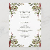 Programme Elégant Bouquet | Mariage de Noël (Devant)