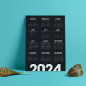 Programme Élégant Calendrier 2024 Moderne noir et blanc