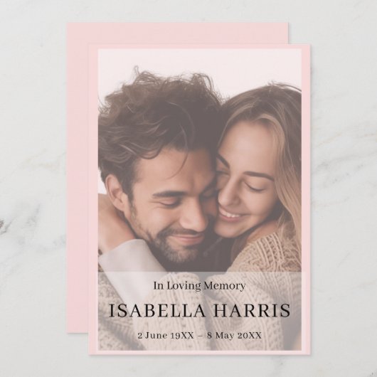 Programme Elegant Celebration of Life Service Design (Devant / Derrière)