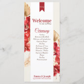 Programme Elégant chic orchidée rouge chute personnalisée Ma (Devant)