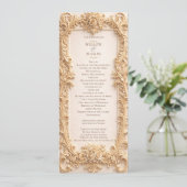 Programme Elegant Classic Baroque Frame Wedding Program (Debout devant)