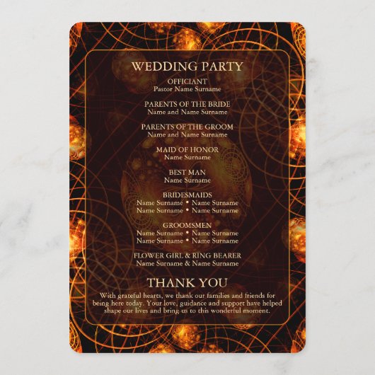 Programme Elegant Classic Boho Modern Gold #901 Wedding (Dos)