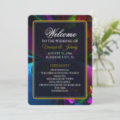 Programme Elegant Classic Modern Floral Pattern #902 Wedding (Debout devant)