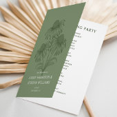 Programme Élégant Conflower Botanical Sage Green Mariage