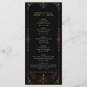 Programme Elegant Dark Gothic Wedding Program (Dos)