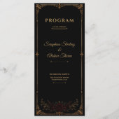Programme Elegant Dark Gothic Wedding Program (Devant)