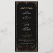 Programme Elegant Dark Gothic Wedding Program (Dos)