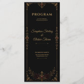 Programme Elegant Dark Gothic Wedding Program (Devant)