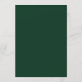 Programme Elegant Dark Green Minimalist Wedding Welcome (Dos)