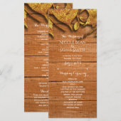 Programme élégant d'automne Art de feuille d'or fa (Devant / Derrière)