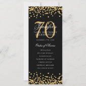 Programme élégant de 70e anniversaire avec confett (Devant)
