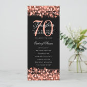 Programme élégant de 70e anniversaire Rose Gold av (Debout devant)