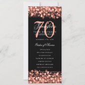 Programme élégant de 70e anniversaire Rose Gold av (Devant)