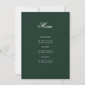 Programme élégant de 80e anniversaire Menu Or Vert (Dos)