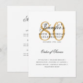 Programme élégant de fête d'anniversaire 80 ans Me (Devant / Derrière)