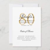 Programme élégant de fête d'anniversaire 80 ans Me (Devant)