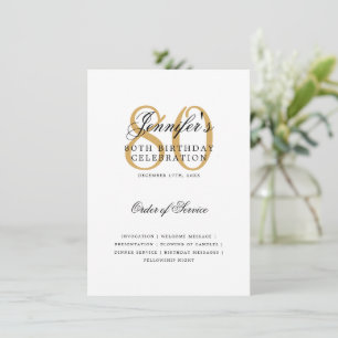 Programme élégant de fête d'anniversaire 80 ans Me