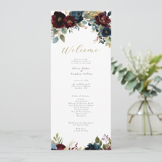 Programme élégant de fleurs et de verdure florales (Debout devant)