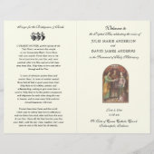 Programme élégant de messe de mariage catholique (Devant)