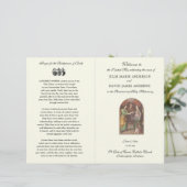 Programme élégant de messe de mariage catholique (Debout devant)