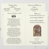 Programme élégant de messe de mariage catholique (Devant / Derrière)