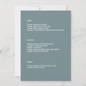 Programme élégant de week-end d'enterrement de vie (Dos)