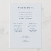 Programme Elegant Dusty Blue Border | Luxe Wedding Welcome (Dos)